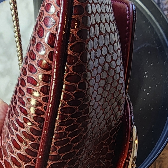 Brighton (Designer) Small Burgundy Leather Crossbody with Heart & Accents EUC - Picture 2 of 8